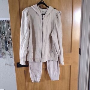 Torrid Cream Track Pants & Hoodie Set